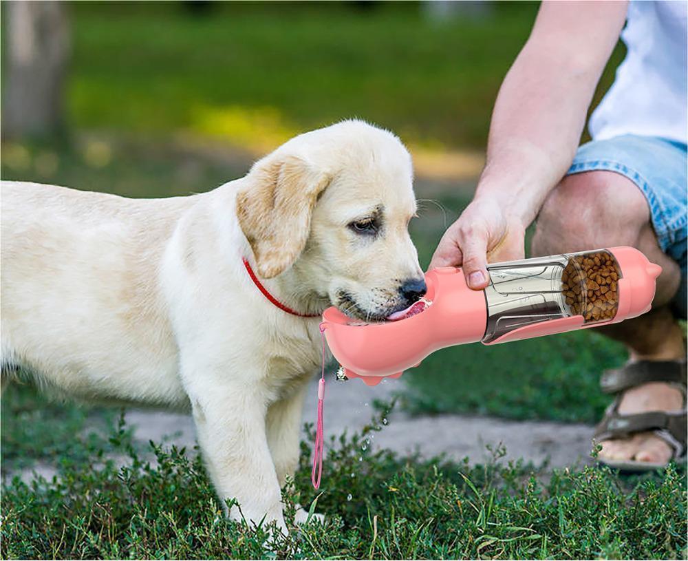 3-in-1 Dog Water Bottle – Hydration, Food &amp; Storage in One!