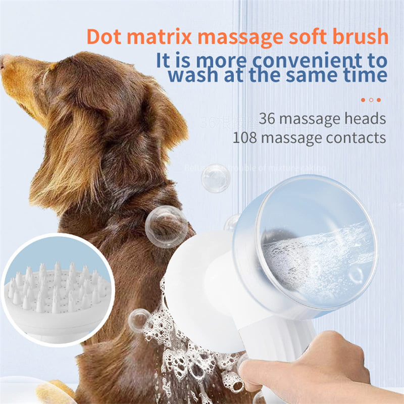 Automatic Foaming Dog Bath Brush